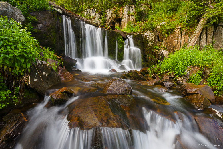 Columbus Creek tumbles down the mountainside in the La Plata River Canyon in southwestern Colorado.